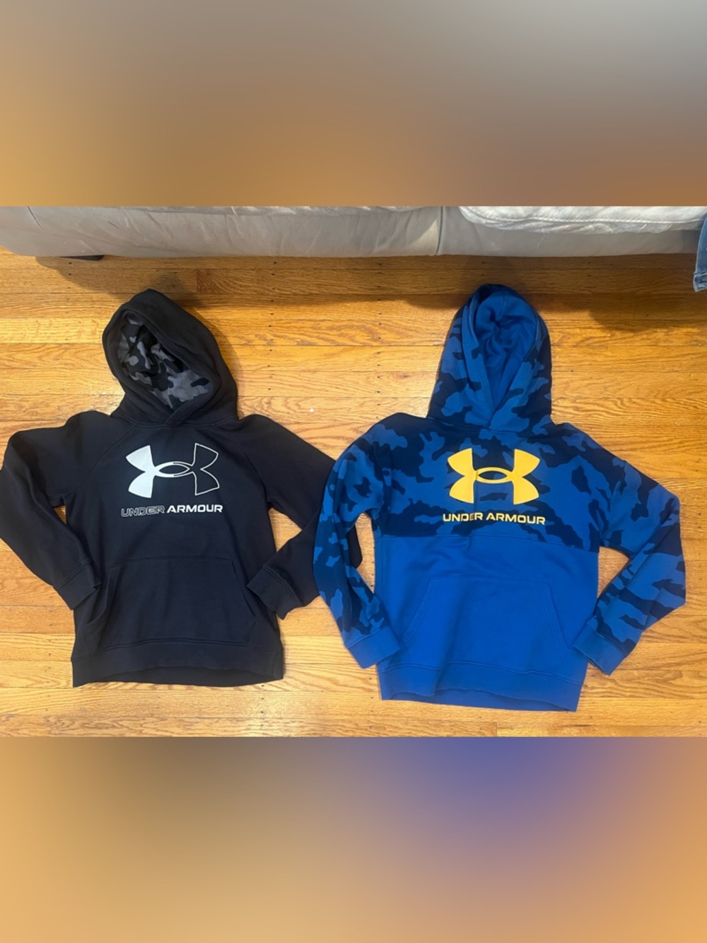 2 Under Armour hoodies boys size L